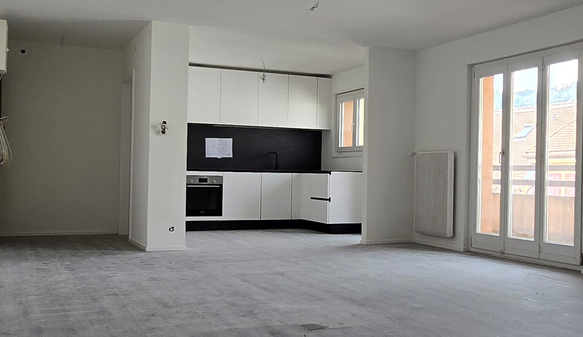 Mur retiré cuisine après