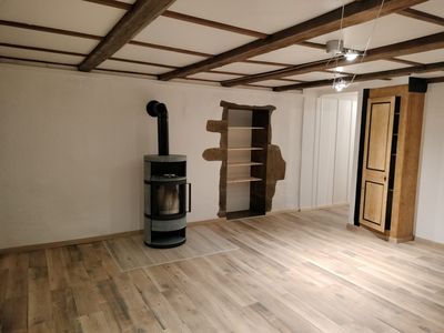 Parquet, peinture, chauffage